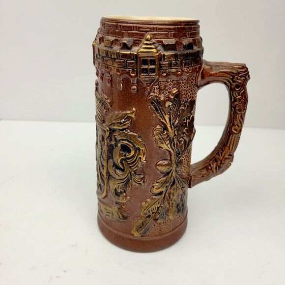 Vintage Original King German Beer Stein Ceramic Frankfurt Eagle No Lid 1000-W - Picture 4 of 12